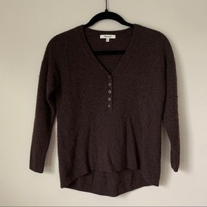 madewell brown long sleeve sweater